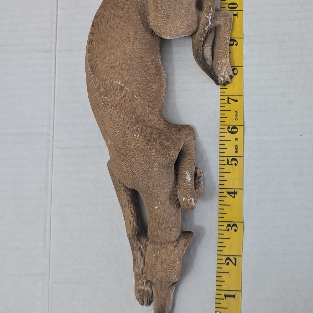1994SANDICAST Greyhound Figurine Signed  SandraBrue the tip of one ear is Broken